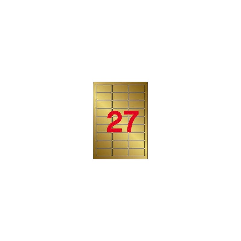 Apli Étiquettes Or Métallisé 63,5 x 29,6 mm 20 Feuilles