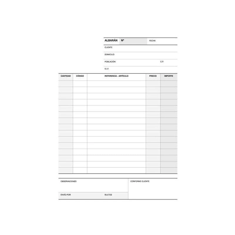 Apli A-122 Natural Delivery Note Book 1/4 Triplicate - Original in White, First Copy in Blue and Second Copy in Yellow