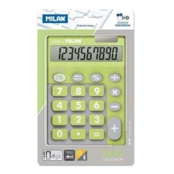 Milan Calculadora 10 Digitos Duo - Calculadora de Sobremesa - Teclas Grandes - Tecla Rectificacion Entrada de Datos - Color