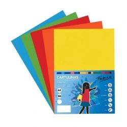Fabrisa Pack of 50 180 g/m² Cardstock - A4 Size - Assorted Strong Colors
