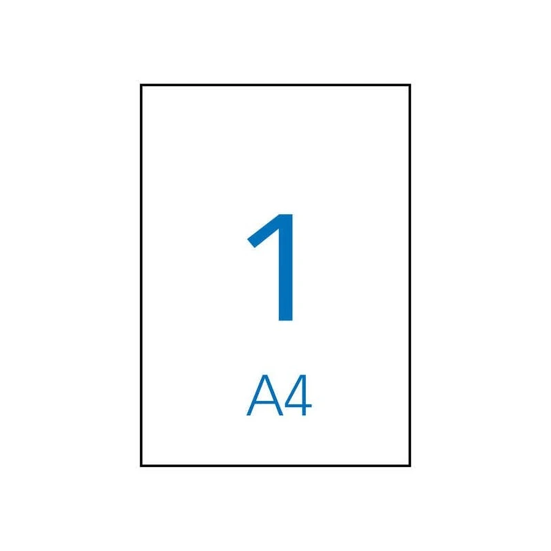 Apli Pack of 10 Weather Resistant Labels 210x297mm - Made of Polyester - Straight Edges - Permanent Adhesive - Color White