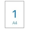 Apli Pack of 10 Weather Resistant Labels 210x297mm - Made of Polyester - Straight Edges - Permanent Adhesive - Color White