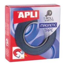 Ruban Adhésif Magnétique Apli 19 mm x 1 m - Facile à découper et à coller - Idéal pour les travaux manuels et l'organisation