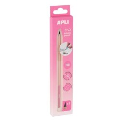 Apli Infinite Pencil Nordik Pack de Lapiz Infinito HB + Mina de Recambio + Tapon Protector - Para Escribir hasta 16km - Color