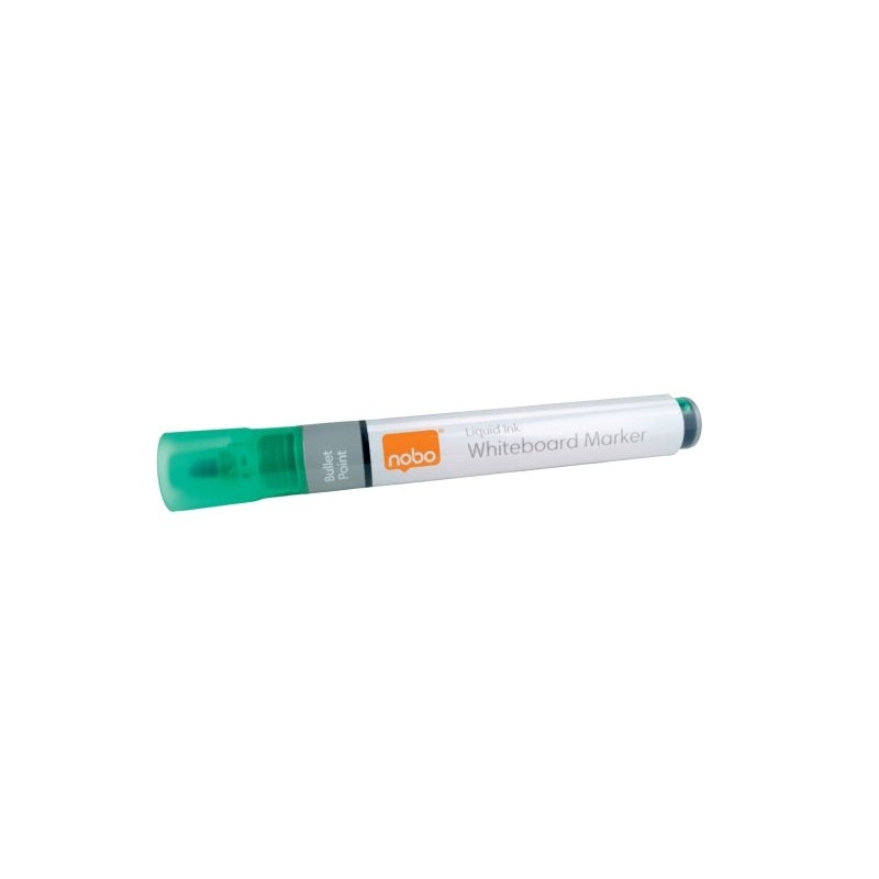 Nobo Pack de 10 Rotuladores para Pizarra Blanca - Punta Redonda 3mm - Tinta Liquida - Ventana para Ver el Nivel de Tinta