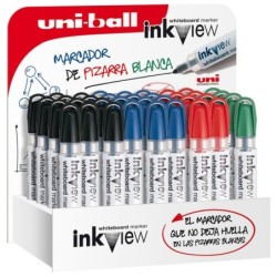 Exibição Uni-ball Inkview PWB-202 de 36 marcadores de quadro branco - Ponta cônica 1,8-2,2 mm - Área transparente para nível de