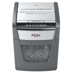 Rexel Optimum AutoFeed 50X Destructora Automatica de Corte en Particulas P-4 - Alimentacion Automatica 50 hojas y Ranura Manual