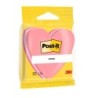 Post-It Pad of 225 Repositionable Sticky Notes - Heart Shape - 70x70mm - Pink Color