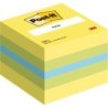 Cubo Post-It de 400 Post-its Reposicionáveis ​​- Formato Quadrado - 51x51mm - Cores Sortidas