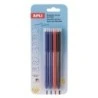 Blister de gel apagável Apli com 4 canetas de tinta gel apagáveis ​​cada - ponta de 0,5 mm - área de aderência de silicone