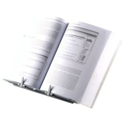 Support de livre réglable avec clips Fellowes - 9 réglages de hauteur - Base antidérapante et pliable - Capacité de 400