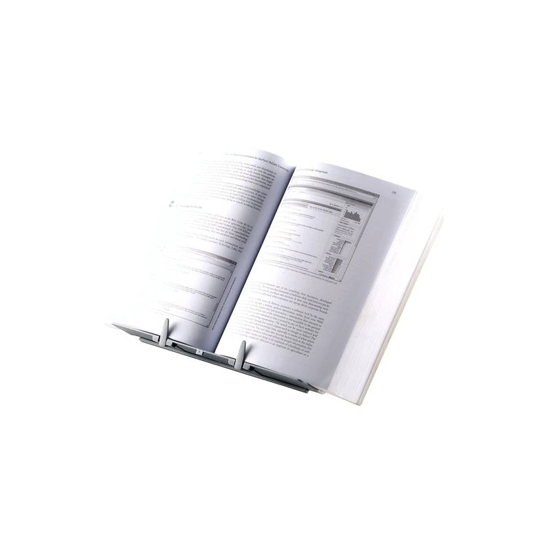 Suporte para livros ajustável Fellowes com clipes - 9 configurações de altura - Base antiderrapante e dobrável - Capacidade