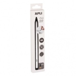 Apli Infinite Pencil Pack of HB Infinite Pencil + Replacement Lead + Protective Cap - For Writing up to 16km - White Color
