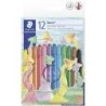 Staedtler Noris 221 Pack of 12 Rotating Crayons - Diameter 6mm - Break Resistance - Food Colors - Assorted Colors