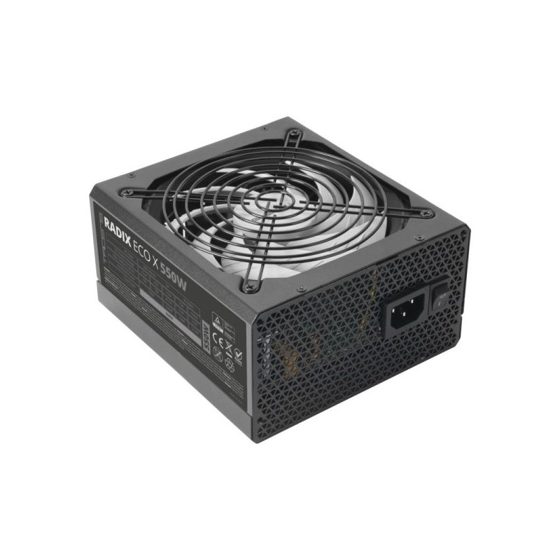 Tacens Radix Eco X 550 Fuente de Alimentacion 550W ATX - PFC Activo - Ventilador 140mm de 12dB - 80 Plus Silver - 160x150x85mm