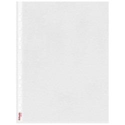 Esselte Pack de 100 Fundas Multitaladro A4 0,07mm - Abertura Superior - 11 Taladros - Acabado Rugoso Transparente