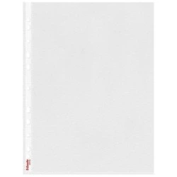 Esselte Pack de 100 Fundas Multitaladro A4 0,07mm - Abertura Superior - 11 Taladros - Acabado Rugoso Transparente