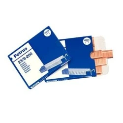 Petrus Staples 23/6-200 Banhados a Cobre - Até 20 Folhas - Caixa com 1000 Agrafos - Perna 6mm