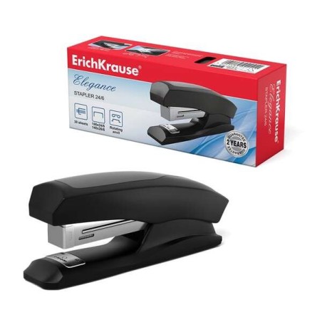 Grampeador de mesa Erichkrause Elegance Half-Strip - Grampeia até 30 folhas - Grampeamento aberto e fechado - Aceita grampos