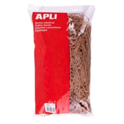 Bandes Élastiques Apli Ø 140 x 2 mm - Contenu 1 kg - Grande élasticité et résistance - 70% Caoutchouc Naturel