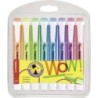 Stabilo Swing Cool Pacote de 8 Marcadores Fluorescentes - Corpo Plano - Ponta Cinzel - Linha entre 1 e 4mm - Tinta à base de