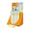 Display Bic Cristal Pastel com 40 Canetas Esferográficas - Corpo Opaco em Cores Pastel - Ponta Redonda de 1mm - Traço de 0,4mm