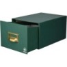 Mariola Cardboard File Lined in Geltex Nº3 for 500 Chips - Measurements 180x125x250mm - Resistant and Durable - Color Green