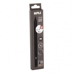 Apli Infinite Pencil Pack de Crayons HB Infinite + Mine de Rechange + Capuchon de Protection - Pour Écrire jusqu'à 16km