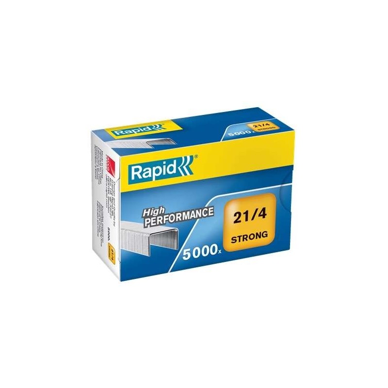 Rapid Caja de 5000 Grapas 21/4 - Alambre Reforzado Galvanizado - Patilla de 4mm