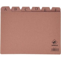 Mariola A-Z Índice Nº5 para Arquivo - Medidas 215x160mm - Cor Castanha