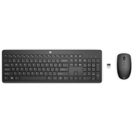 Conjunto de teclado e rato sem fios HP 235 - 2,4 GHz - Rato ótico de 1600 DPI - Autonomia até 16 meses Cor Preto