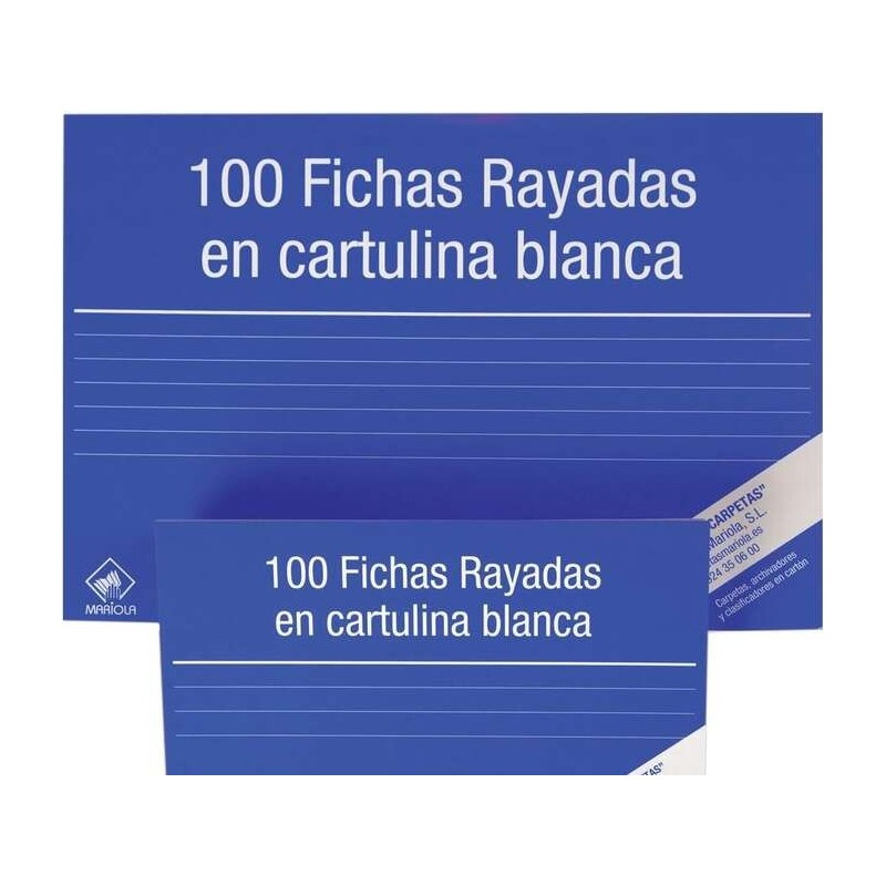Mariola Pack of 100 Striped Chips No. 5 for File - Measurements 215x160mm - Color White