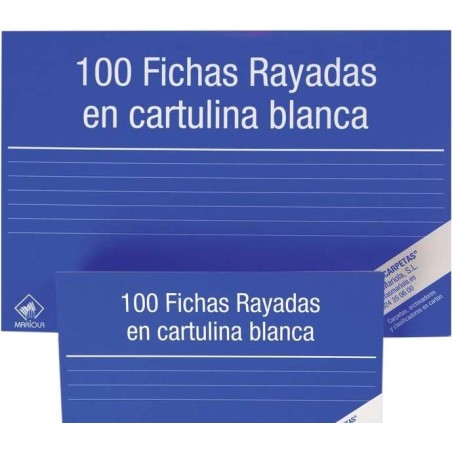 Mariola Pack de 100 Jetons Rayés N°5 pour Classeur - Dimensions 215x160mm - Couleur Blanc