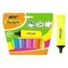 Bic Marking Highlighter Flat Pack de 6 Marcadores Fluorescentes - Punta Biselada - Trazo entre 1.20 y 4.60 mm - Tinta con Base
