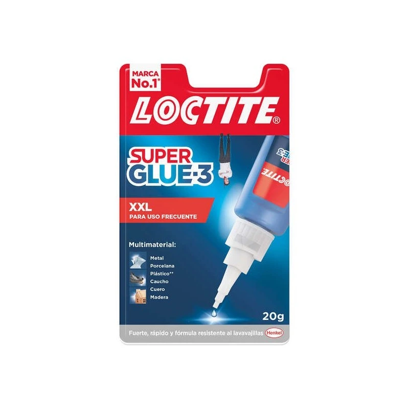 Loctite Superglue-3 XXL 20gr - Instant Universal Adhesive - Transparent and Quick Drying - Resistant to Water and Extreme