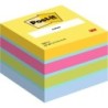 Post-It Cubo de 400 Notas Adhesivas Reposicionables - Forma Cuadrada - 51x51mm - Colores Surtidos