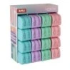 Apli Nordik Display of 16 Double Rectangular Silicone Cases - Double Compartment - Measurements 75x185x63mm - Assorted Pastel