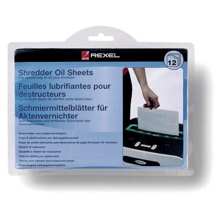 Rexel Pack de 12 Feuilles lubrifiantes pour broyeur