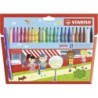 Stabilo Power Pack con 24 Rotuladores de Colores - Punta Media de 2mm - Tinta Lavable - Capuchon Ventilado - Colores Surtidos