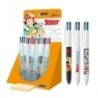 Présentoir Bic 4 Couleurs Astérix avec 30 Stylos à Bille Rétractables Dessins Bande Dessinée Astérix - Pointe Moyenne 1,0 mm