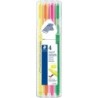 Staedtler Triplus Textsurfer 362 Pack of 4 Fluorescent Markers - Stroke 1 - 4mm Approx - Water-Based Tub - Assorted Colors