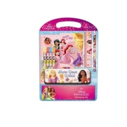 Safta Princesas Disney Bloom Pack Escolar con Plumier Metalico - Lapiz - 4 Rotuladores - Regla 15cm - Sacapuntas - Goma