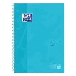Cahier Oxford School Touch Europeanbook 1 A4+ 80 Feuilles Quadrillé 5x5mm - Couverture Extra Rigide - Couleur Bleu