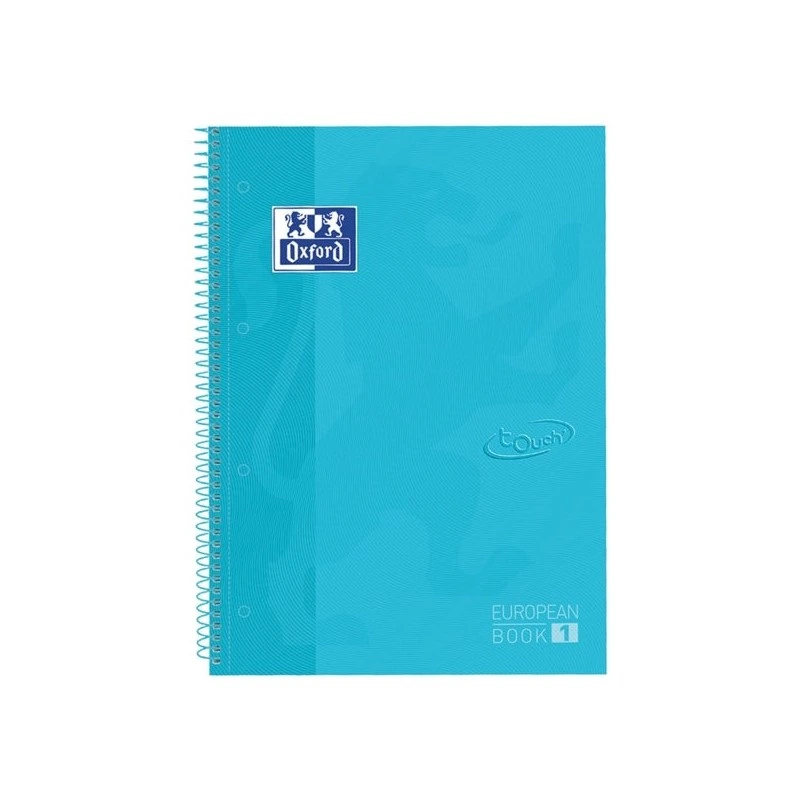 Oxford School Touch Europeanbook 1 Cuaderno A4+ 80 Hojas Cuadricula 5x5mm - Tapa Extradura - Color Azul