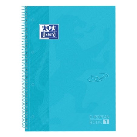 Oxford School Touch Europeanbook 1 A4+ Notebook 80 Sheets Grid 5x5mm - Extra-Hard Cover - Blue Color