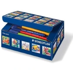 Staedtler Noris 326 Pack of 100 Fine Tip Markers - Stroke 1mm Approx - Water-Based Ink - Assorted Colors
