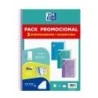 Oxford Europeanbook 1 Touch Pack of 3 Spiral Notebooks Format A4+ Squared 5x5mm - 80 Sheets 90gr - Extra Hard Cover Soft Touch