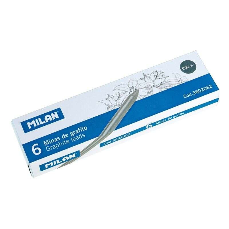 Milan Pacote de 6 minas de grafite para trefilação 5,2mm B - Alta Resistência