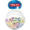 Présentoir pastel Tipp-Ex Mini Pocket Mouse avec 40 rubans correcteurs 5 mm x 6 m - Résistant - Écriture instantanée