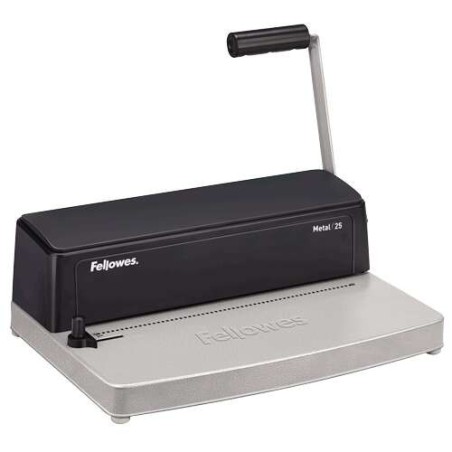 Fichário manual em espiral de metal Fellowes Metal 25 A4 - Perfura até 10 folhas - Encaderna até 450 folhas
